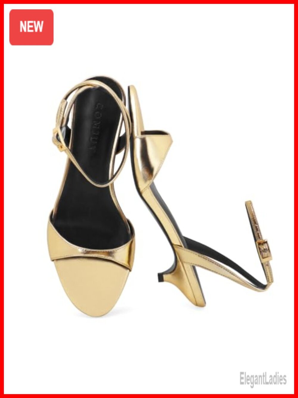 Womens Kitten Heel Open Toe Ankle Strap Sandals PU Leather Dressy Shoes